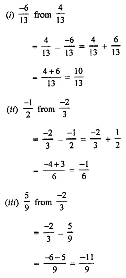 ML Aggarwal Class 7 Solutions for ICSE Maths Chapter 3 Rational Numbers Ex 3.3 9