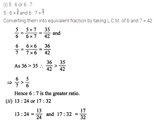 ML Aggarwal Class 7 Solutions for ICSE Maths Chapter 6 Ratio and Proportion Ex 6.1 22