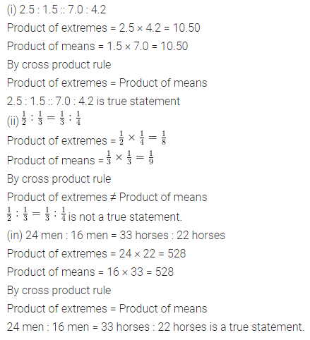 ML Aggarwal Class 7 Solutions for ICSE Maths Chapter 6 Ratio and Proportion Ex 6.2 1