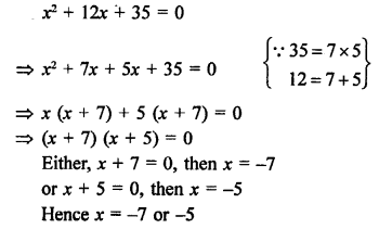 RS Aggarwal Class 10 Solutions Chapter 10 Quadratic Equations Ex 10A 12