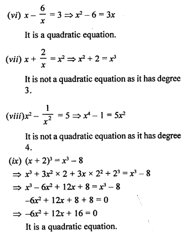 RS Aggarwal Class 10 Solutions Chapter 10 Quadratic Equations Ex 10A 2