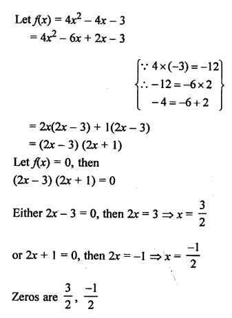 RS Aggarwal Class 10 Solutions Chapter 2 Polynomials Ex 2A 4