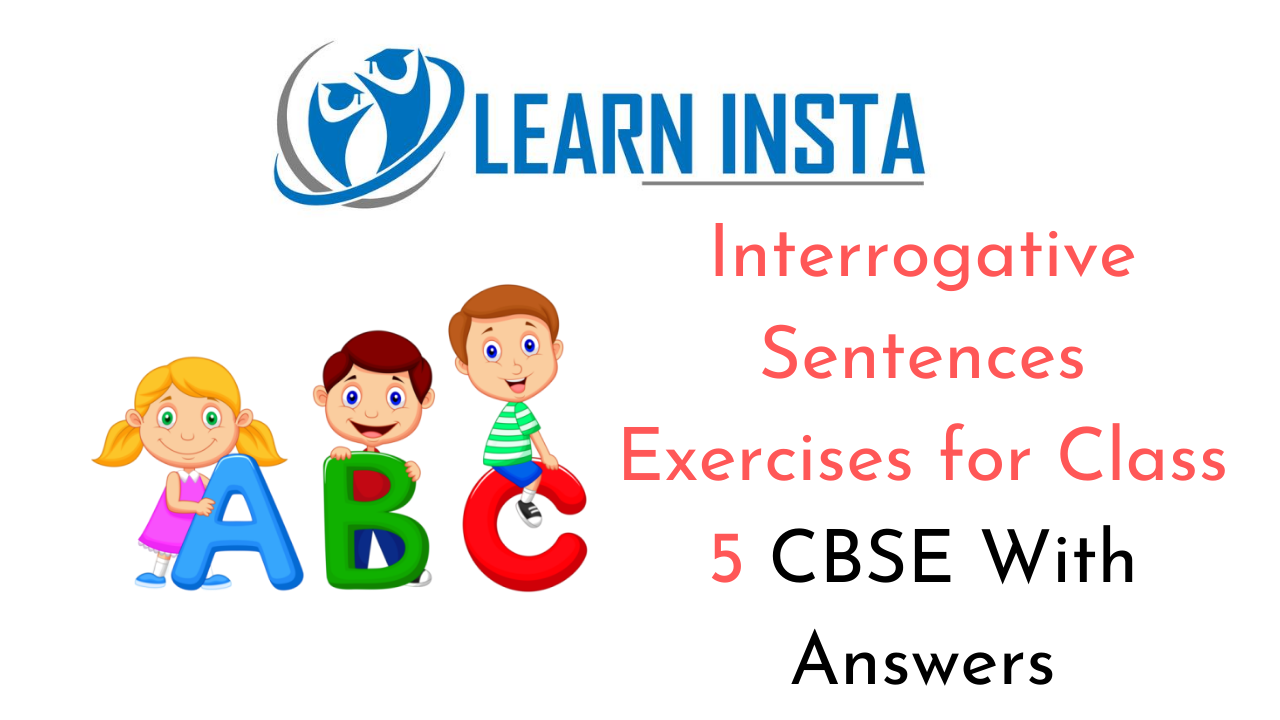 Online Education Interrogative Sentences Exercise For Class 5 CBSE With Answers NCERT MCQ