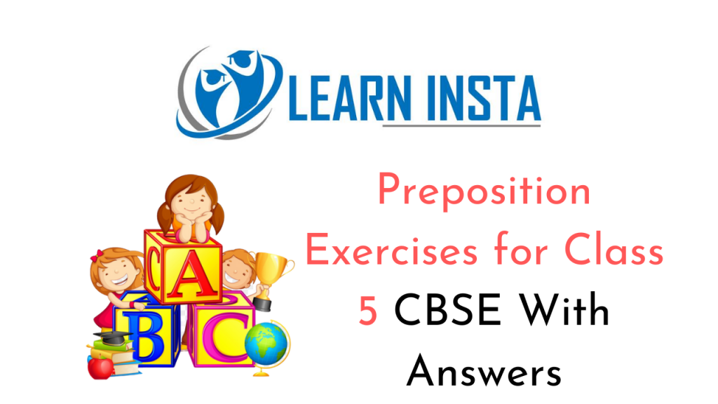 Preposition Exercise For Class 5 Pdf