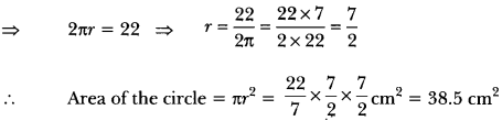 Areas Related to Circles Class 10 Extra Questions Maths Chapter 12 with Solutions Answers 15