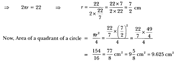 Areas Related to Circles Class 10 Extra Questions Maths Chapter 12 with Solutions Answers 17