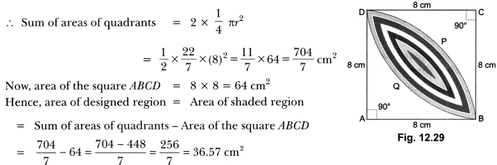 Areas Related to Circles Class 10 Extra Questions Maths Chapter 12 with Solutions Answers 49