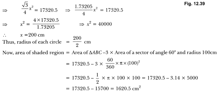 Areas Related to Circles Class 10 Extra Questions Maths Chapter 12 with Solutions Answers 70