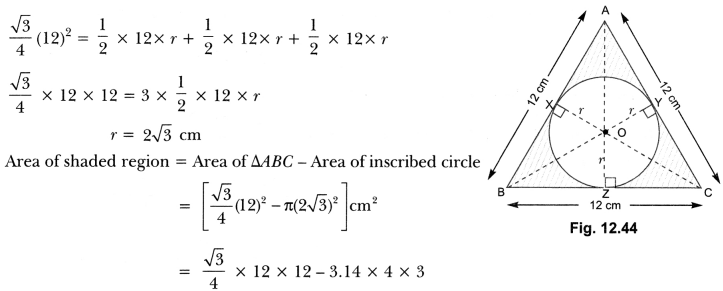 Areas Related to Circles Class 10 Extra Questions Maths Chapter 12 with Solutions Answers 77