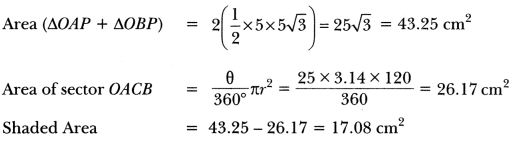 Areas Related to Circles Class 10 Extra Questions Maths Chapter 12 with Solutions Answers 81