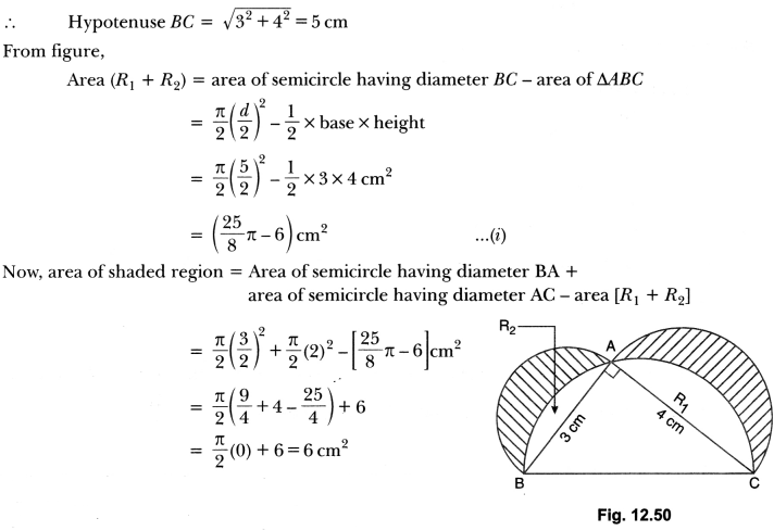 Areas Related to Circles Class 10 Extra Questions Maths Chapter 12 with Solutions Answers 87