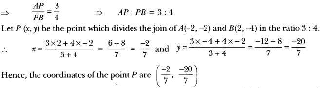 Coordinate Geometry Class 10 Extra Questions Maths Chapter 7 with Solutions Answers 42