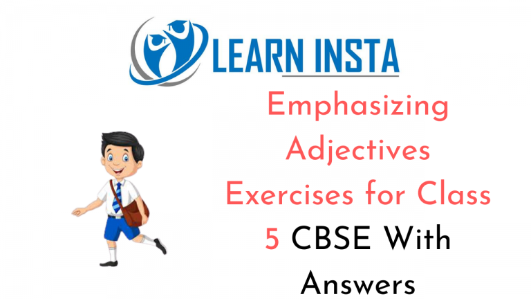 Emphasizing Adjectives Worksheet Class 5