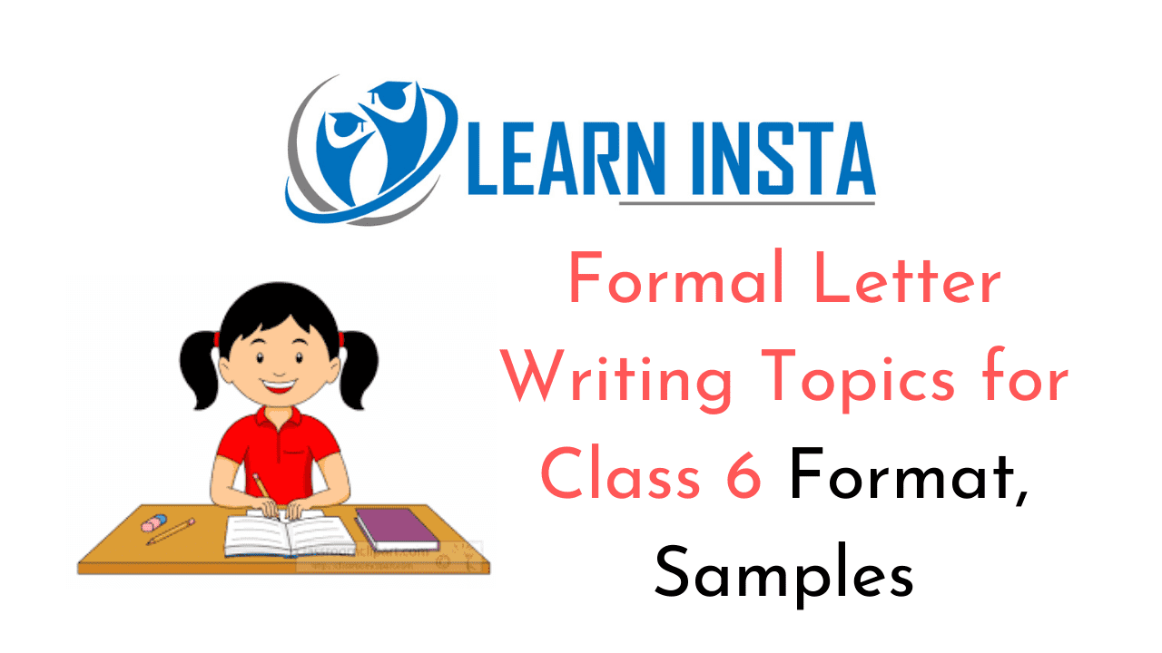 Formal Letter Writing Topics For Class 6 Format Samples NCERT MCQ Icsecbse