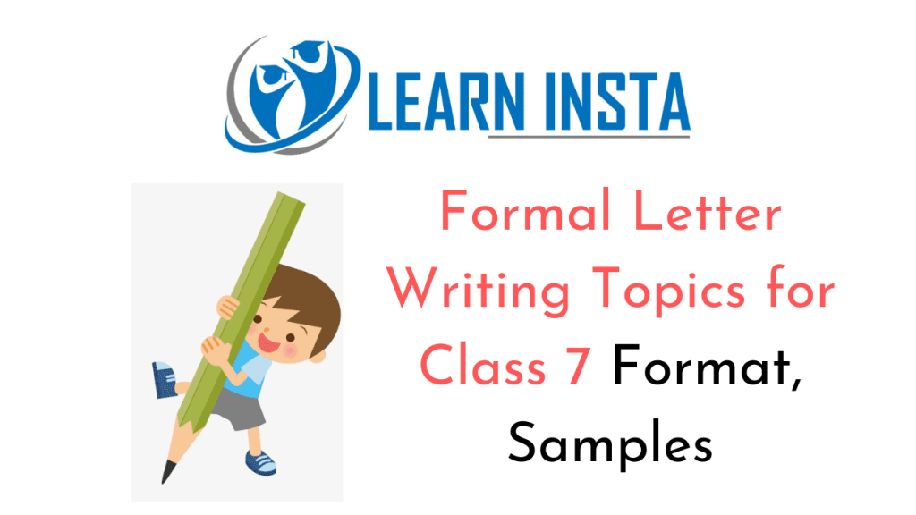 Formal Letter Topics For Class 7 Icse