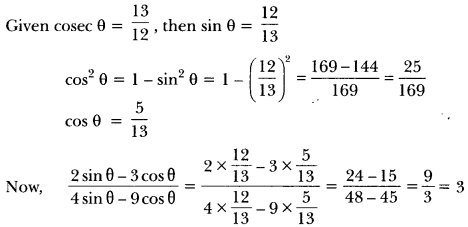 Introduction to Trigonometry Class 10 Extra Questions Maths Chapter 8 with Solutions Answers 18