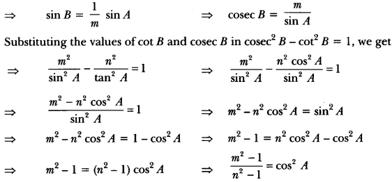 Introduction to Trigonometry Class 10 Extra Questions Maths Chapter 8 with Solutions Answers 73