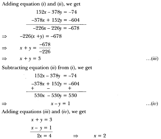 Extra Questions Of Linear Equations Class 10