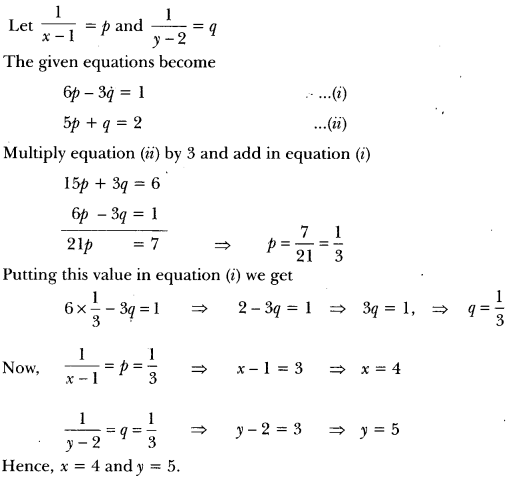 Pair of Linear Equations in Two Variables Class 10 Extra Questions Maths Chapter 3 with Solutions Answers 22