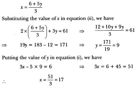 Pair of Linear Equations in Two Variables Class 10 Extra Questions Maths Chapter 3 with Solutions Answers 47