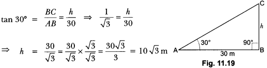Some Applications Of Trigonometry Extra Questions