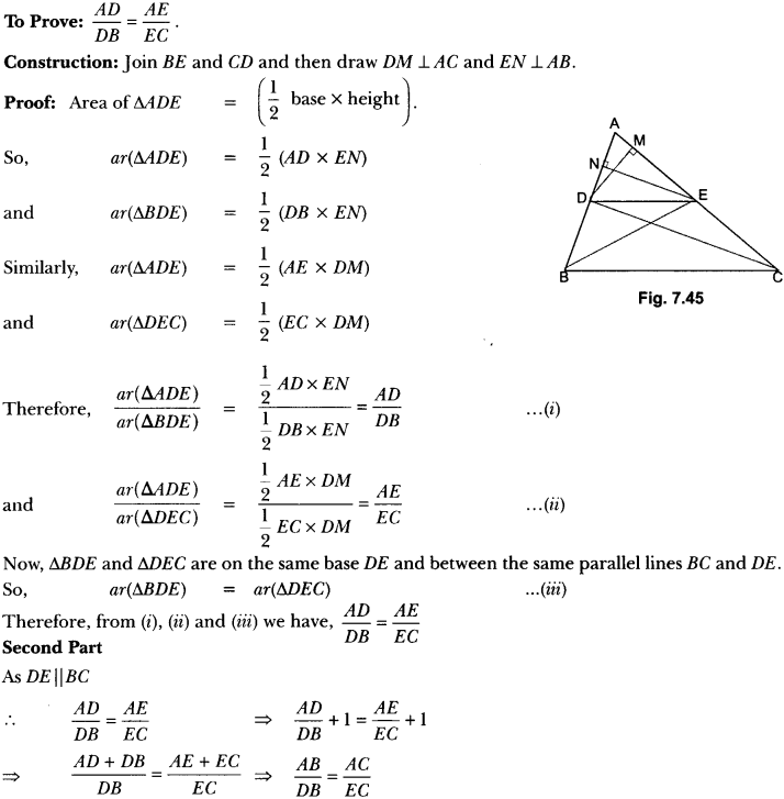 Triangles Class 10 Extra Questions Maths Chapter 6 with Solutions Answers 61