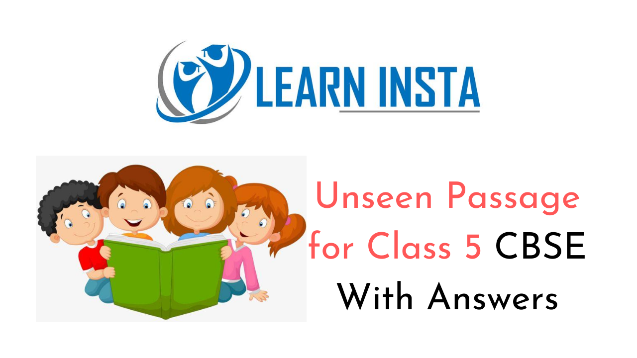Unseen Passage For Class 5