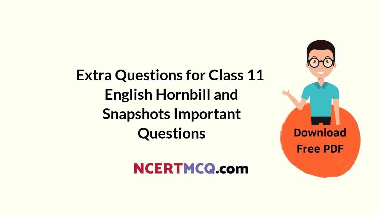 Extra Questions for Class 11 English Hornbill and Snapshots Important Questions