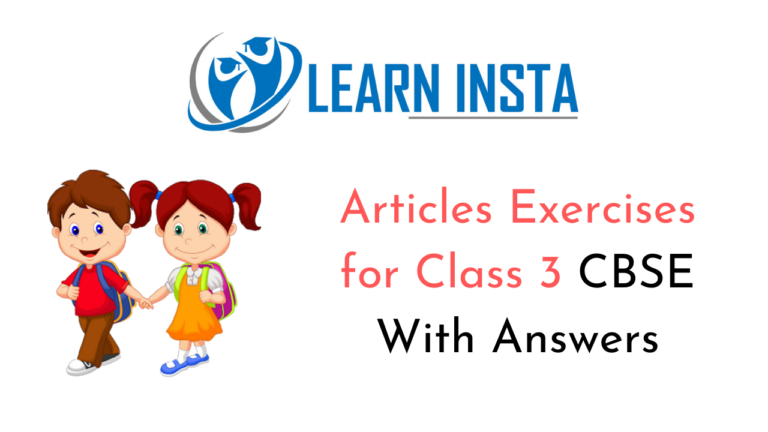 articles for class 3 with answers mcq