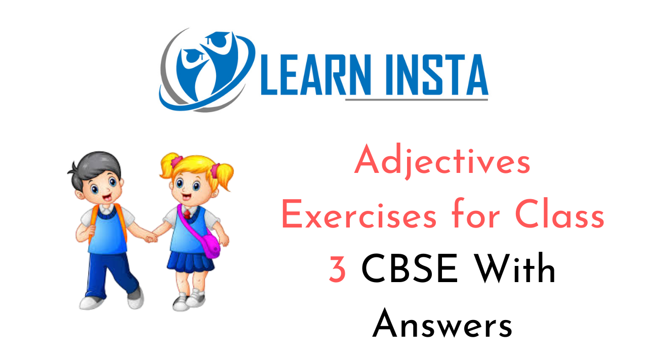 Exercise On Adjectives Worksheet for Class 3 CBSE with Answers