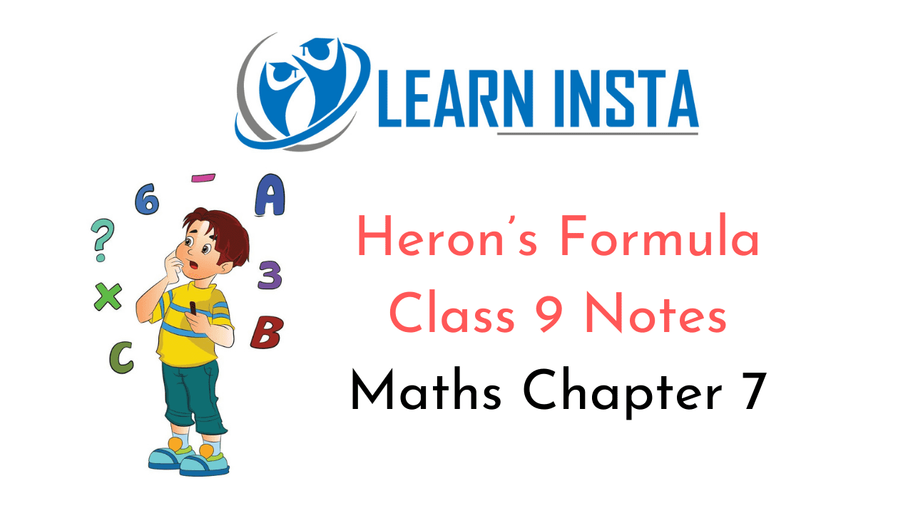 Heron’s Formula Class 9 Notes