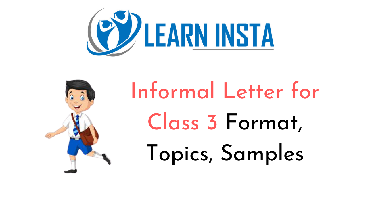 Informal Letter Writing Topics For Class 3 Format Samples NCERT MCQ