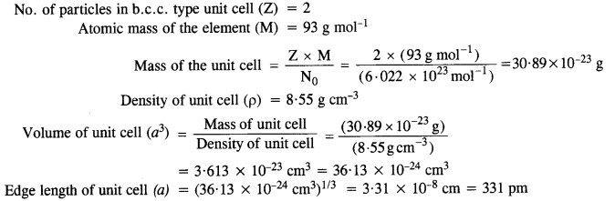 NCERT Solutions For Class 12 Chemistry Chapter 1 The Solid State 111
