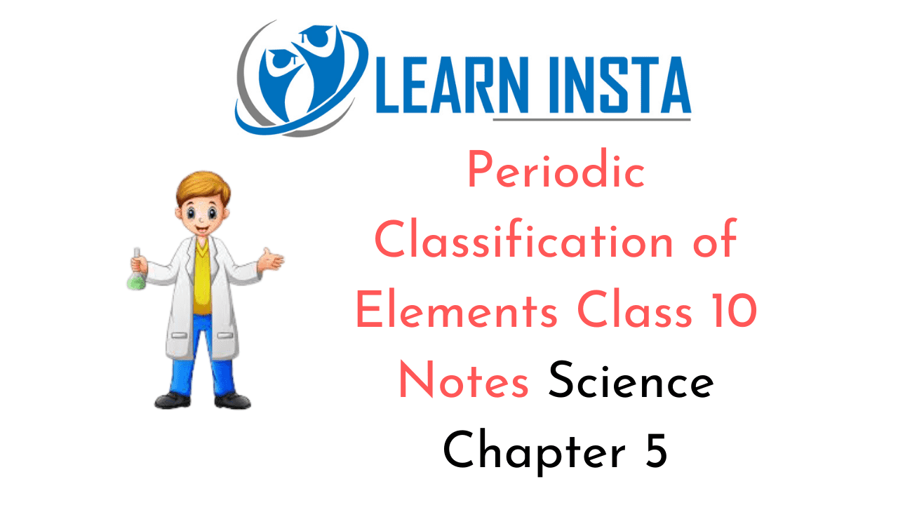 Periodic Classification of Elements Class 10 Notes