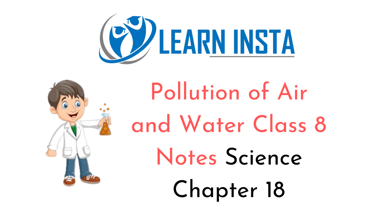 Pollution of Air and Water Class 8 Notes