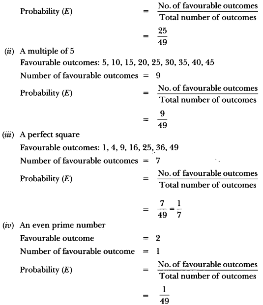 Probability Class 10 Extra Questions Maths Chapter 15 with Solutions Answers 8