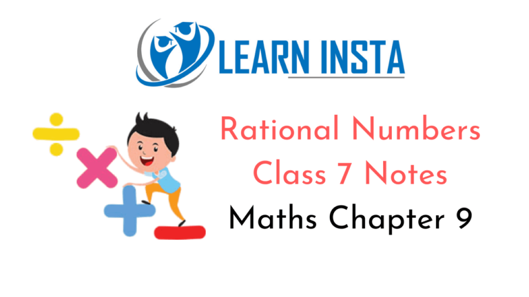 Rational Numbers Class 7 Notes Maths Chapter 9 – Ncert Mcq