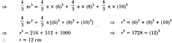 Surface Areas and Volumes Class 10 Extra Questions Maths Chapter 13 with Solutions Answers 31