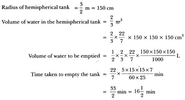 Surface Areas and Volumes Class 10 Extra Questions Maths Chapter 13 with Solutions Answers 45