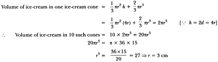 Surface Areas and Volumes Class 10 Extra Questions Maths Chapter 13 with Solutions Answers 47