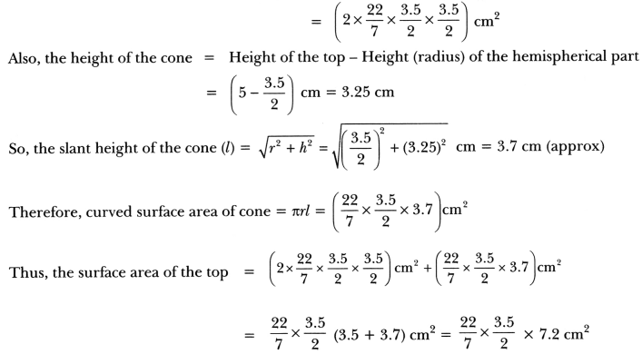 Surface Areas and Volumes Class 10 Extra Questions Maths Chapter 13 with Solutions Answers 58