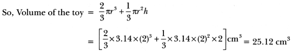 Surface Areas and Volumes Class 10 Extra Questions Maths Chapter 13 with Solutions Answers 66