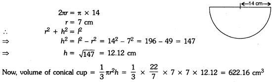 Surface Areas and Volumes Class 9 Extra Questions Maths Chapter 13 with Solutions Answers 8