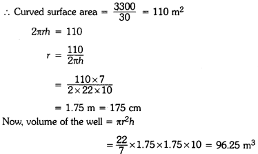 Surface Areas and Volumes Class 9 Extra Questions Maths Chapter 13 with Solutions Answers 9