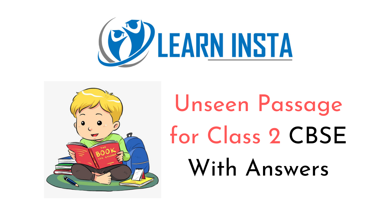 Unseen Passage For Class 2