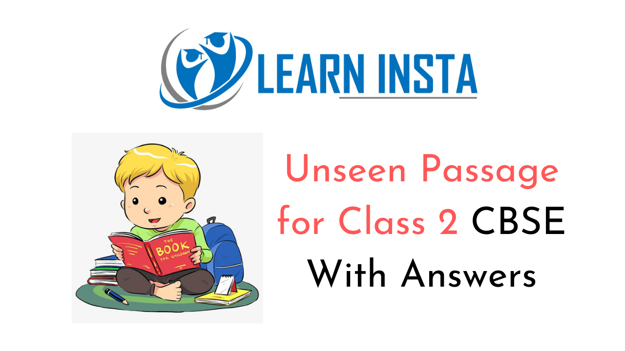 Unseen Passage Worksheet Exercises For Class 2 Examples With Answers 