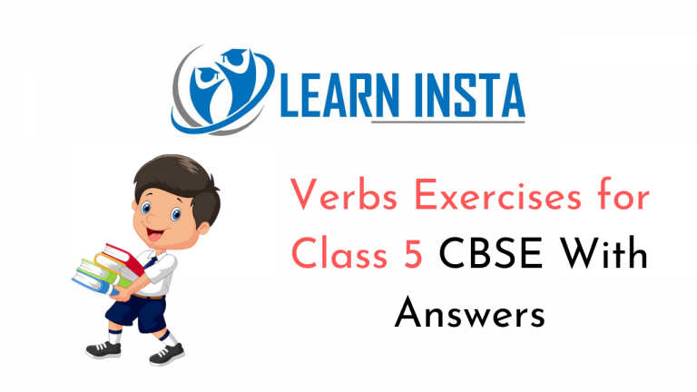 Online Education Verbs Exercises For Class 5 CBSE With Answers NCERT MCQ