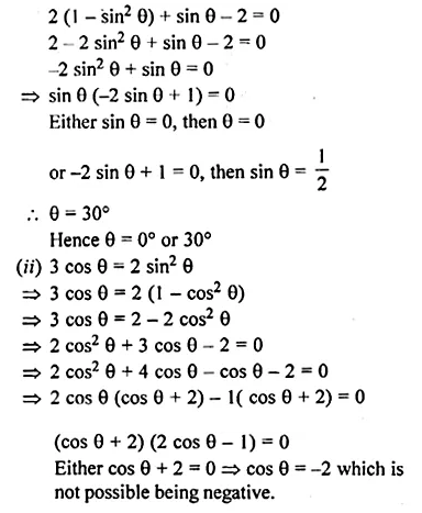 ML Aggarwal Class 10 Solutions for ICSE Maths Chapter 18 Trigonometric Identities Chapter Test Q16.1