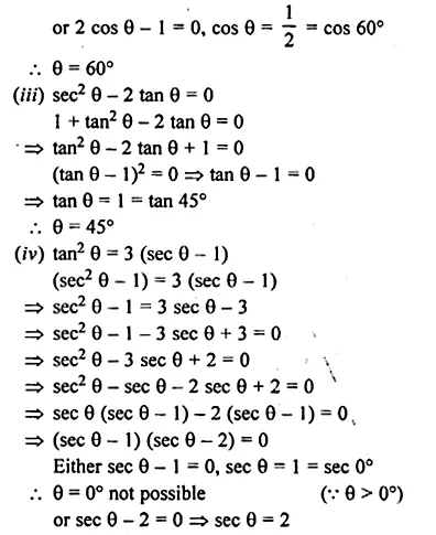 ML Aggarwal Class 10 Solutions for ICSE Maths Chapter 18 Trigonometric Identities Chapter Test Q16.2