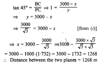 ML Aggarwal Class 10 Solutions for ICSE Maths Chapter 20 Heights and Distances Chapter Test Q2.2